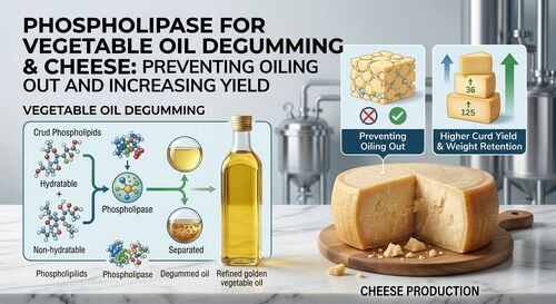 Phospholipase for Vegetable Oil Degumming & Cheese: Preventing Oiling Out and Increasing Yield